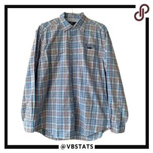 Vineyard Vines Blue-Red LS Harbor Shirt size medium